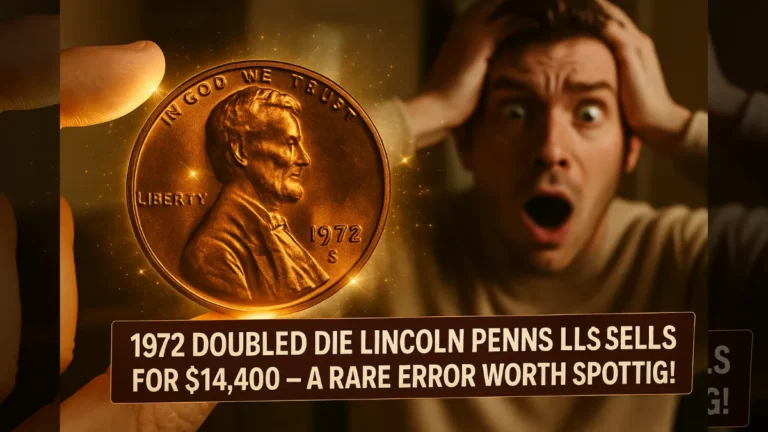 1972 Doubled Die Lincoln Penny Sells for $14,400 – A Rare Error Worth Spotting!